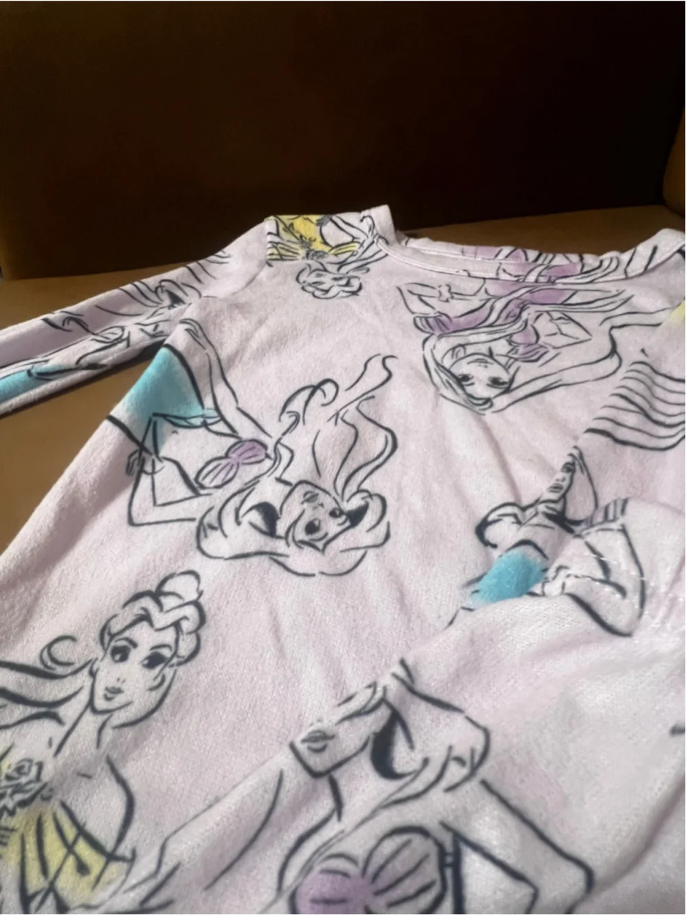 Girls Disney Princess Pajama Set Size 6 Pink